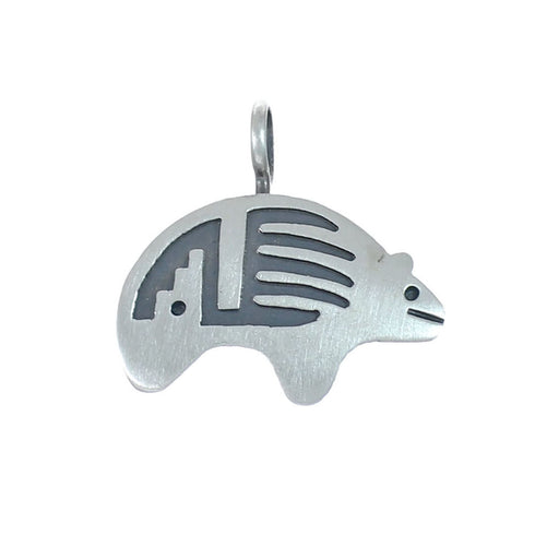 Genuine Sterling Silver Native American Bear Pendant NN20565